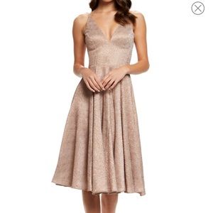 Dress the Population Rose gold cocktail dress